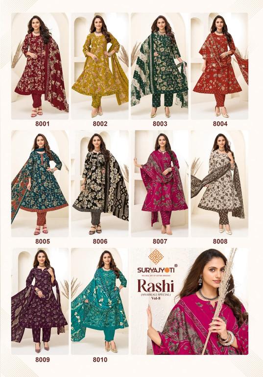 Suryajyoti rashi vol-8 designer kurtis wholesale market in delhi